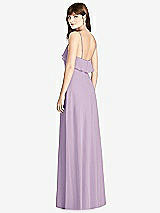 Rear View Thumbnail - Pale Purple Ruffle-Trimmed Backless Maxi Dress