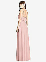 Rear View Thumbnail - Rose Quartz Ruffle-Trimmed Backless Maxi Dress