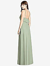 Rear View Thumbnail - Sage Ruffle-Trimmed Backless Maxi Dress