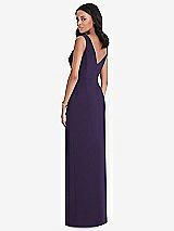 Rear View Thumbnail - Concord Draped Wrap Maxi Dress with Front Slit - Sena