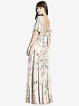 Front View Thumbnail - Blush Garden Split Sleeve Backless Maxi Dress - Lila