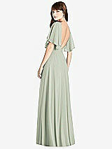 Front View Thumbnail - Celadon Split Sleeve Backless Maxi Dress - Lila