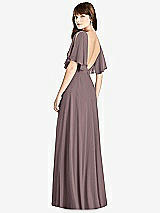 Front View Thumbnail - French Truffle Split Sleeve Backless Maxi Dress - Lila