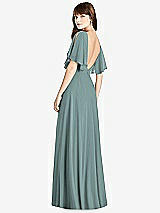 Front View Thumbnail - Icelandic Split Sleeve Backless Maxi Dress - Lila