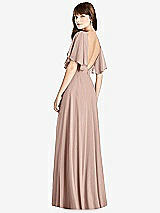 Front View Thumbnail - Neu Nude Split Sleeve Backless Maxi Dress - Lila