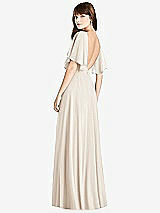 Front View Thumbnail - Oat Split Sleeve Backless Maxi Dress - Lila