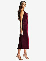 Side View Thumbnail - Cabernet Cowl-Neck Velvet Midi Tank Dress - Rowan