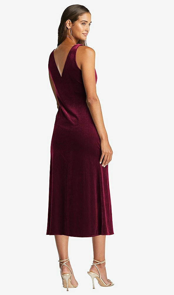 Back View - Cabernet Cowl-Neck Velvet Midi Tank Dress - Rowan