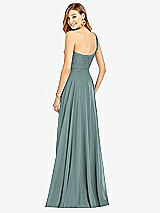 Rear View Thumbnail - Icelandic One-Shoulder Draped Chiffon Maxi Dress - Dani