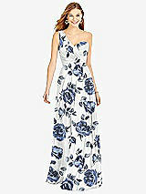 Front View Thumbnail - Indigo Rose One-Shoulder Draped Chiffon Maxi Dress - Dani