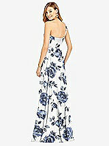 Rear View Thumbnail - Indigo Rose One-Shoulder Draped Chiffon Maxi Dress - Dani