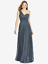 Front View Thumbnail - Silverstone One-Shoulder Draped Chiffon Maxi Dress - Dani