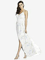 Front View Thumbnail - Bleu Garden Deep V-Back Shirred Maxi Dress - Ensley