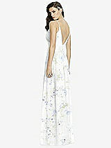 Rear View Thumbnail - Bleu Garden Deep V-Back Shirred Maxi Dress - Ensley