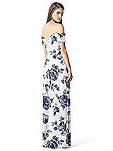 Rear View Thumbnail - Indigo Rose Off-the-Shoulder Ruched Chiffon Maxi Dress - Alessia