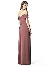 Rear View Thumbnail - Rosewood Off-the-Shoulder Ruched Chiffon Maxi Dress - Alessia