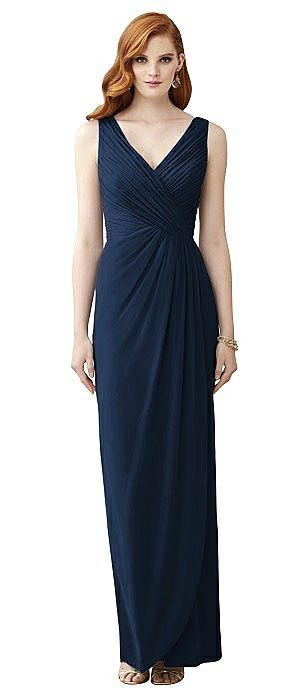 Sleeveless Draped Faux Wrap Maxi Dress - Dahlia