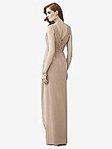 Rear View Thumbnail - Topaz Sleeveless Draped Faux Wrap Maxi Dress - Dahlia