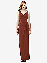 Front View Thumbnail - Auburn Moon Sleeveless Draped Faux Wrap Maxi Dress - Dahlia