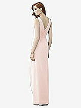 Rear View Thumbnail - Blush Sleeveless Draped Faux Wrap Maxi Dress - Dahlia