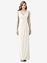 Front View Thumbnail - Ivory Sleeveless Draped Faux Wrap Maxi Dress - Dahlia