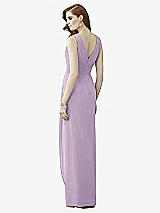 Rear View Thumbnail - Pale Purple Sleeveless Draped Faux Wrap Maxi Dress - Dahlia