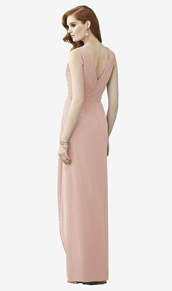 Back View - Toasted Sugar Sleeveless Draped Faux Wrap Maxi Dress - Dahlia