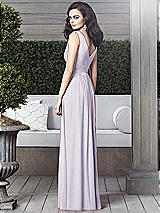 Rear View Thumbnail - Moondance Draped V-Neck Shirred Chiffon Maxi Dress - Ari