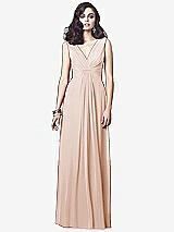 Front View Thumbnail - Cameo Draped V-Neck Shirred Chiffon Maxi Dress - Ari