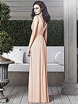 Rear View Thumbnail - Cameo Draped V-Neck Shirred Chiffon Maxi Dress - Ari