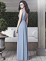 Rear View Thumbnail - Cloudy Draped V-Neck Shirred Chiffon Maxi Dress - Ari