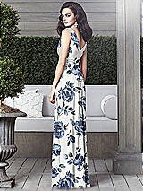 Rear View Thumbnail - Indigo Rose Draped V-Neck Shirred Chiffon Maxi Dress - Ari