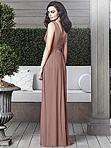 Rear View Thumbnail - Sienna Draped V-Neck Shirred Chiffon Maxi Dress - Ari