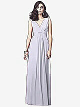 Front View Thumbnail - Silver Dove Draped V-Neck Shirred Chiffon Maxi Dress - Ari