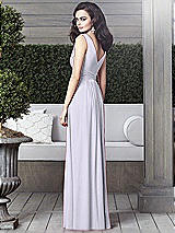 Rear View Thumbnail - Silver Dove Draped V-Neck Shirred Chiffon Maxi Dress - Ari