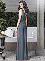 Rear View Thumbnail - Silverstone Draped V-Neck Shirred Chiffon Maxi Dress - Ari