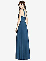 Rear View Thumbnail - Dusk Blue Twist Halter Chiffon Maxi Dress - James