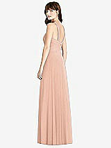 Rear View Thumbnail - Pale Peach Twist Halter Chiffon Maxi Dress - James