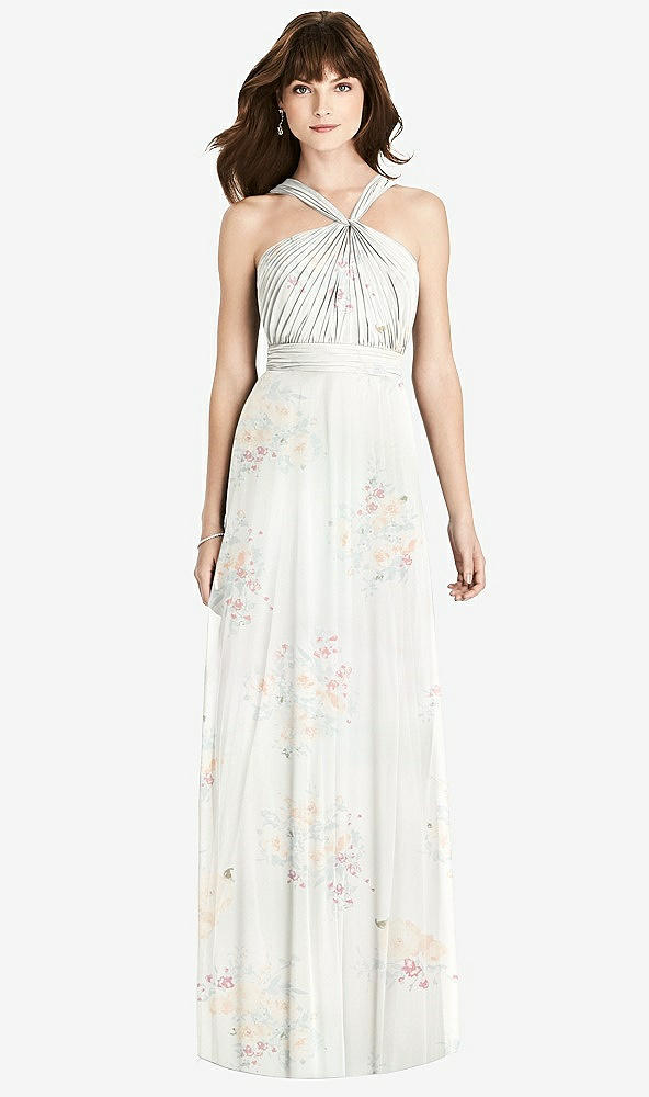 Front View - Spring Fling Twist Halter Chiffon Maxi Dress - James