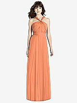 Front View Thumbnail - Sweet Melon Twist Halter Chiffon Maxi Dress - James