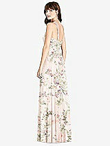 Rear View Thumbnail - Blush Garden Twist Halter Chiffon Maxi Dress - James