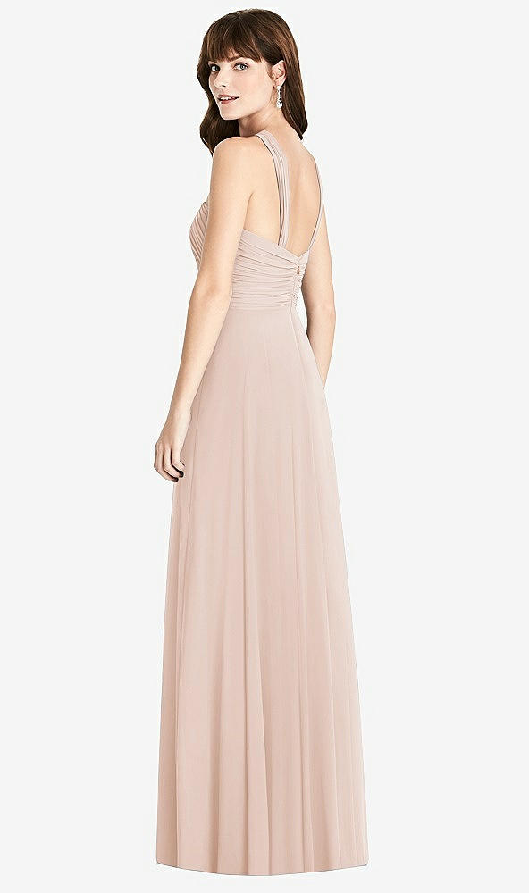 Back View - Cameo Twist Halter Chiffon Maxi Dress - James