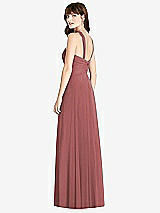 Rear View Thumbnail - English Rose Twist Halter Chiffon Maxi Dress - James