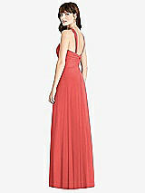 Rear View Thumbnail - Perfect Coral Twist Halter Chiffon Maxi Dress - James