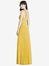 Rear View Thumbnail - Marigold Twist Halter Chiffon Maxi Dress - James