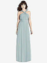 Front View Thumbnail - Morning Sky Twist Halter Chiffon Maxi Dress - James