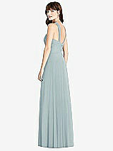 Rear View Thumbnail - Morning Sky Twist Halter Chiffon Maxi Dress - James