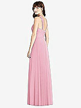 Rear View Thumbnail - Peony Pink Twist Halter Chiffon Maxi Dress - James