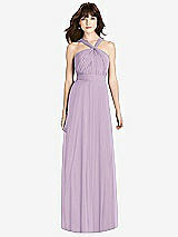 Front View Thumbnail - Pale Purple Twist Halter Chiffon Maxi Dress - James