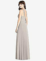 Rear View Thumbnail - Taupe Twist Halter Chiffon Maxi Dress - James